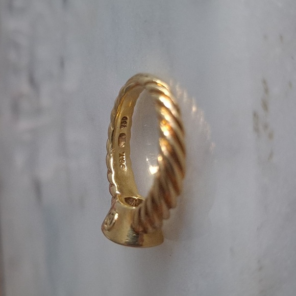 Vintage David Yurman 18K gold and peridot ring - Picture 15 of 16